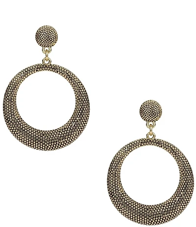 Patricia Nash Doorknocker Drop Earrings