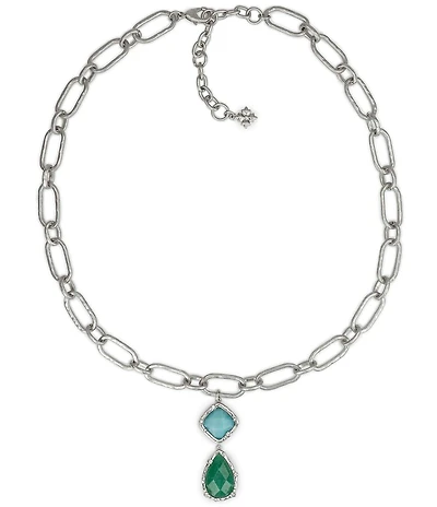 Patricia Nash Double Drop Short Pendant Chain Necklace