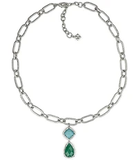 Patricia Nash Double Drop Short Pendant Chain Necklace