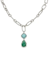 Patricia Nash Double Drop Short Pendant Chain Necklace
