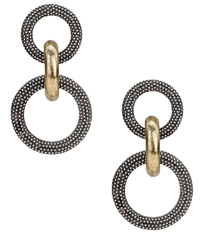 Patricia Nash Double Ring Drop Earrings