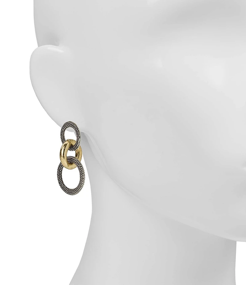 Patricia Nash Double Ring Drop Earrings