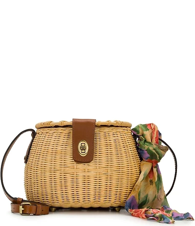 Patricia Nash Duronia Wicker Scarf Bucket Bag