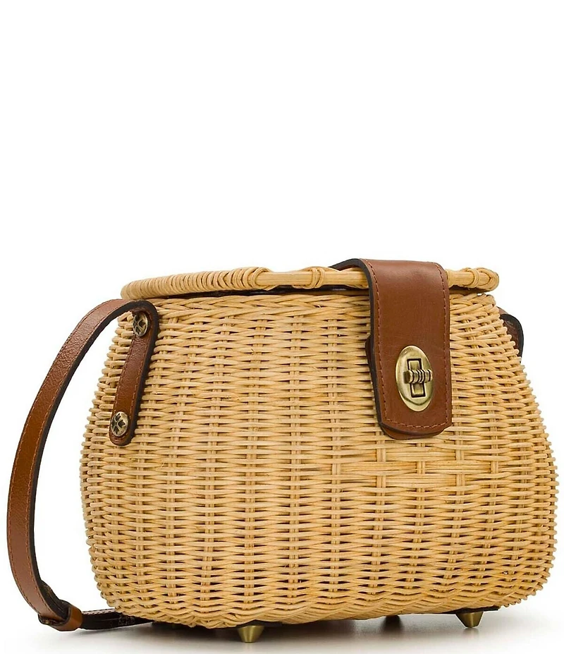 Patricia Nash Duronia Wicker Scarf Bucket Bag