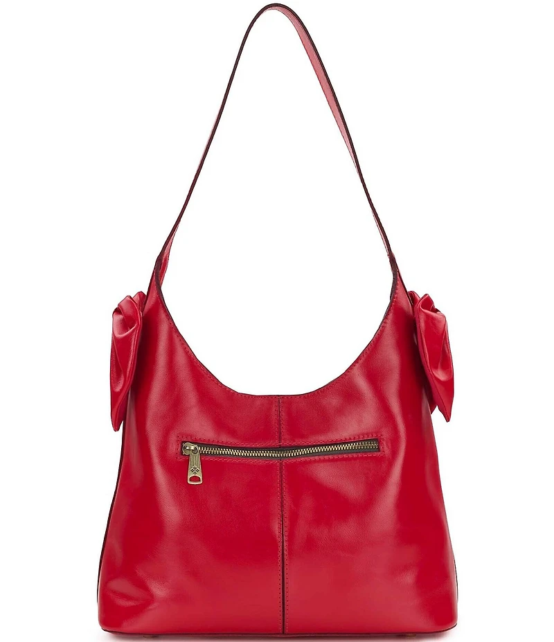 Patricia Nash Emilie Leather Bow Detail Hobo Shoulder Bag