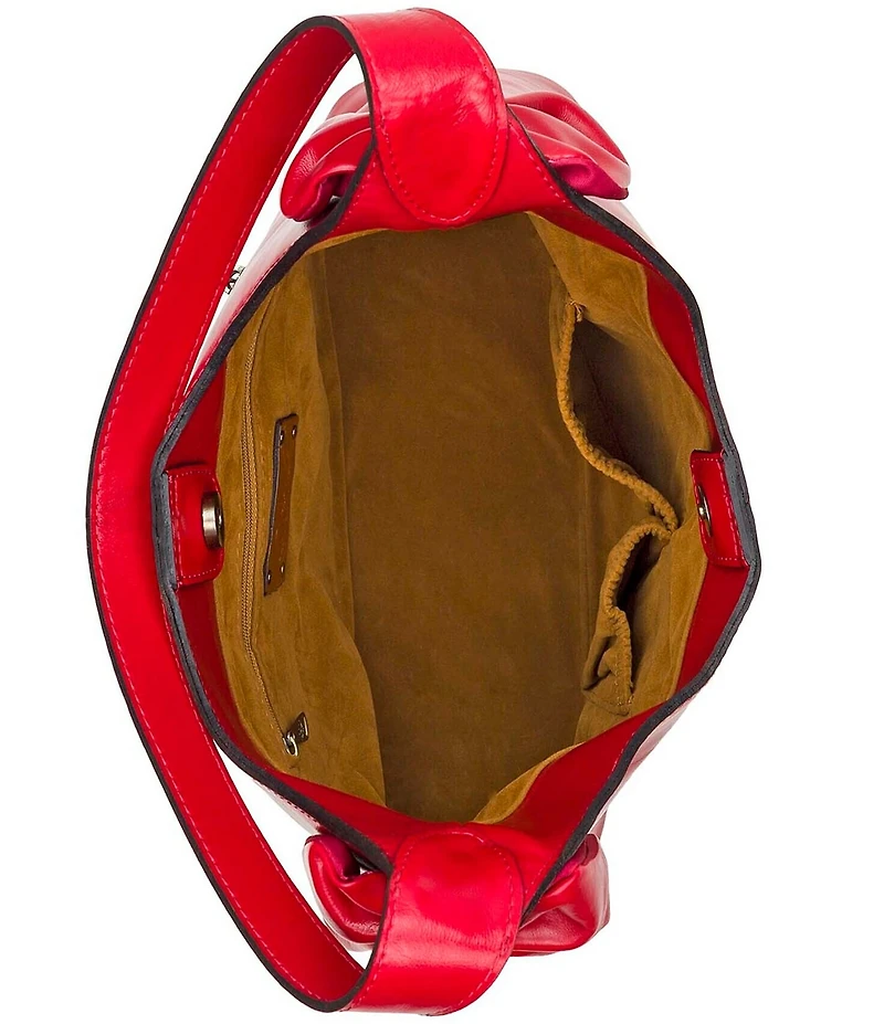 Patricia Nash Emilie Leather Bow Detail Hobo Shoulder Bag