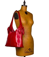 Patricia Nash Emilie Leather Bow Detail Hobo Shoulder Bag