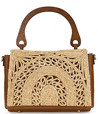 Patricia Nash Estelle Straw Satchel Bag