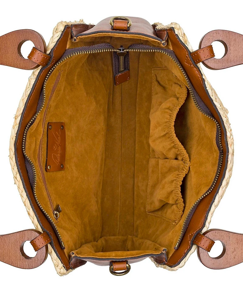 Patricia Nash Estelle Straw Satchel Bag