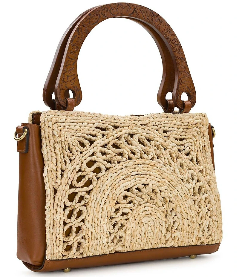 Patricia Nash Estelle Straw Satchel Bag