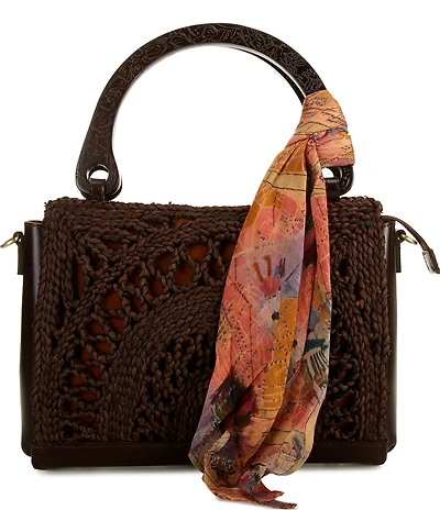 Patricia Nash Estelle Straw Satchel Tote