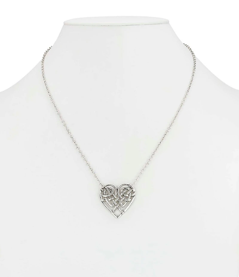 Patricia Nash Filigree Open Heart Short Pendant Necklace