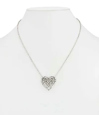 Patricia Nash Filigree Open Heart Short Pendant Necklace