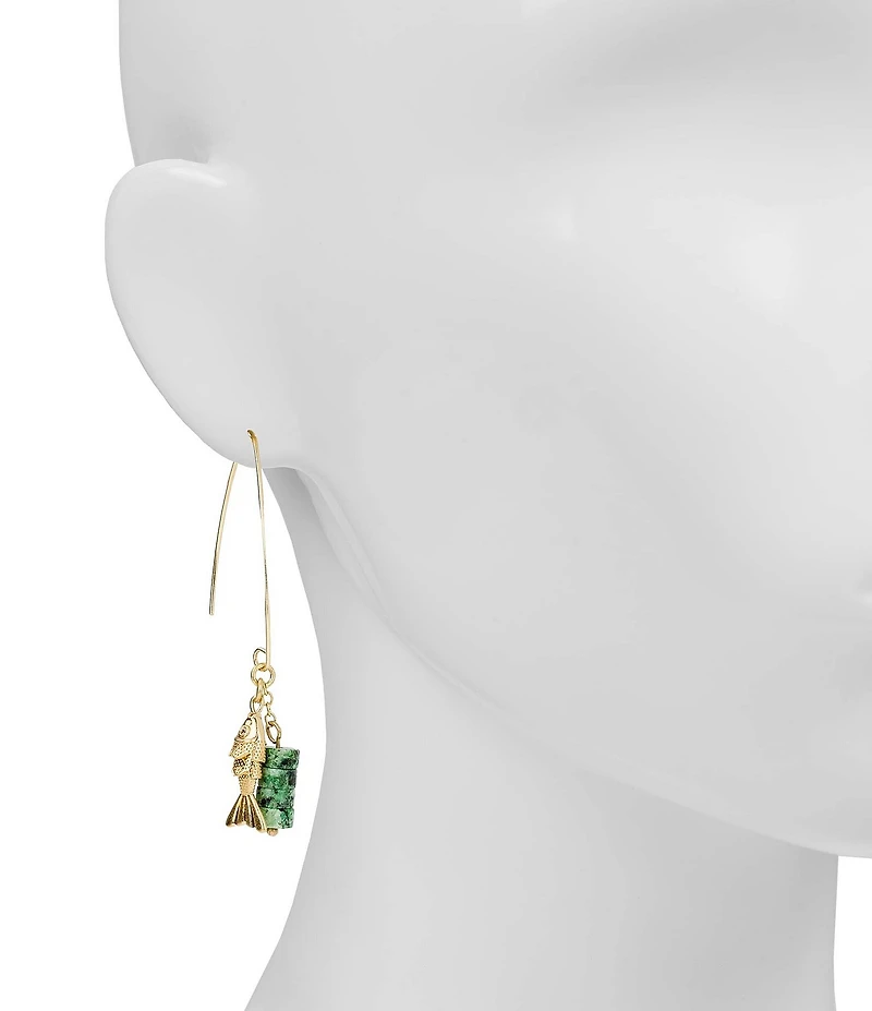 Patricia Nash Fish Bead Hook Threader Earrings