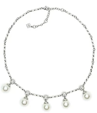 Patricia Nash Five Pearl Charm Collar Necklace