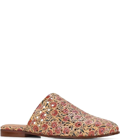 Patricia Nash Flavia Woven Floral Print Leather Mules