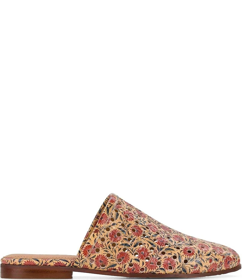 Patricia Nash Flavia Woven Floral Print Leather Mules