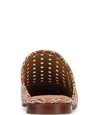 Patricia Nash Flavia Woven Floral Print Leather Mules