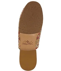 Patricia Nash Flavia Woven Floral Print Leather Mules