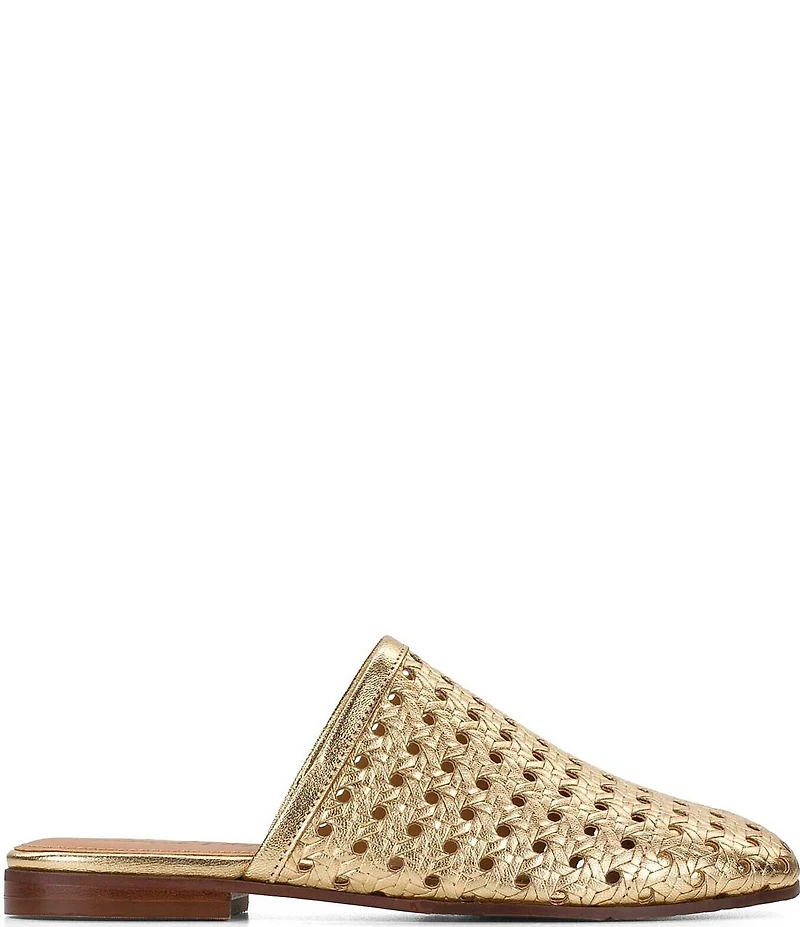 Patricia Nash Flavia Woven Metallic Leather Mules