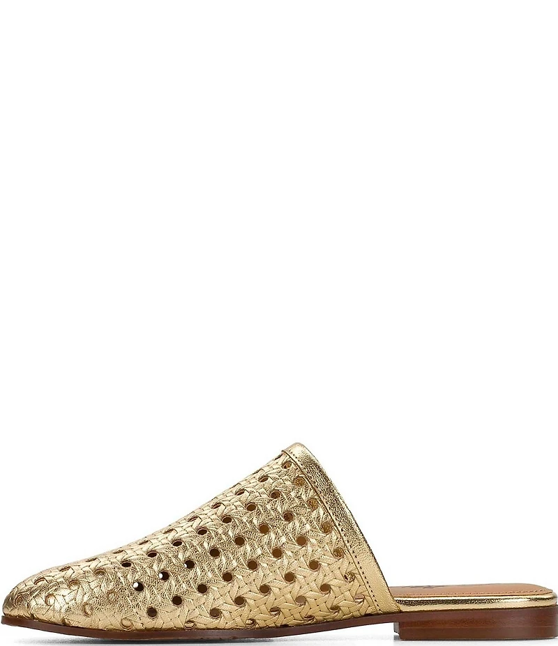 Patricia Nash Flavia Woven Metallic Leather Mules