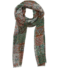 Patricia Nash Floral Patchwork Oblong Scarf
