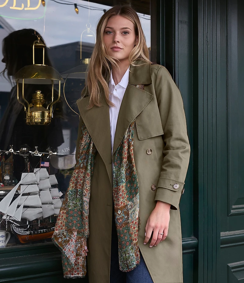 Patricia Nash Floral Patchwork Oblong Scarf