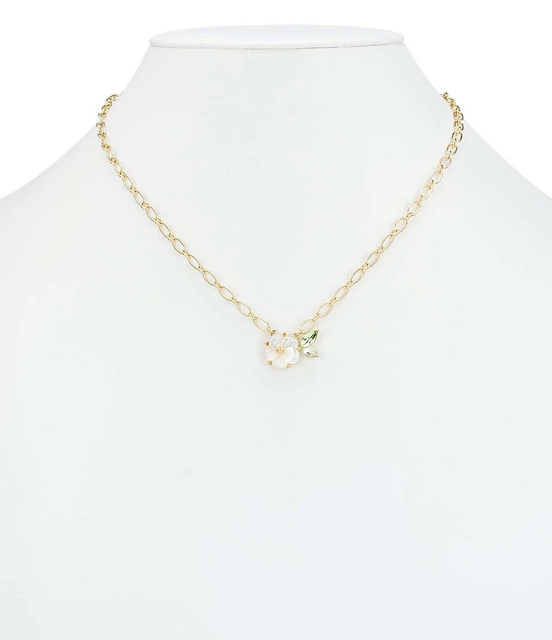 Patricia Nash Flower Chain Short Pendant Necklace
