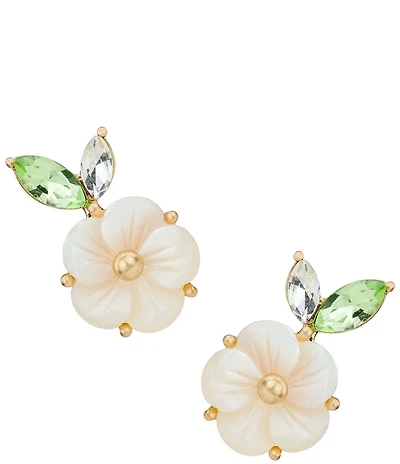 Patricia Nash Flower Mother Of Pearl Stud Earrings