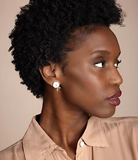 Patricia Nash Flower Mother Of Pearl Stud Earrings