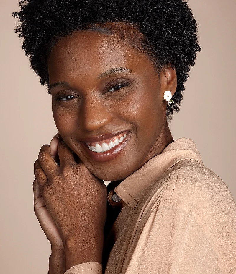 Patricia Nash Flower Mother Of Pearl Stud Earrings