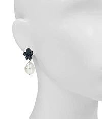 Patricia Nash Flower Pearl Drop Earrings