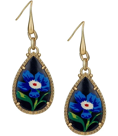 Patricia Nash Flower Teardrop Drop Earrings
