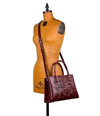 Patricia Nash Genovese Floral Embossed Satchel Bag