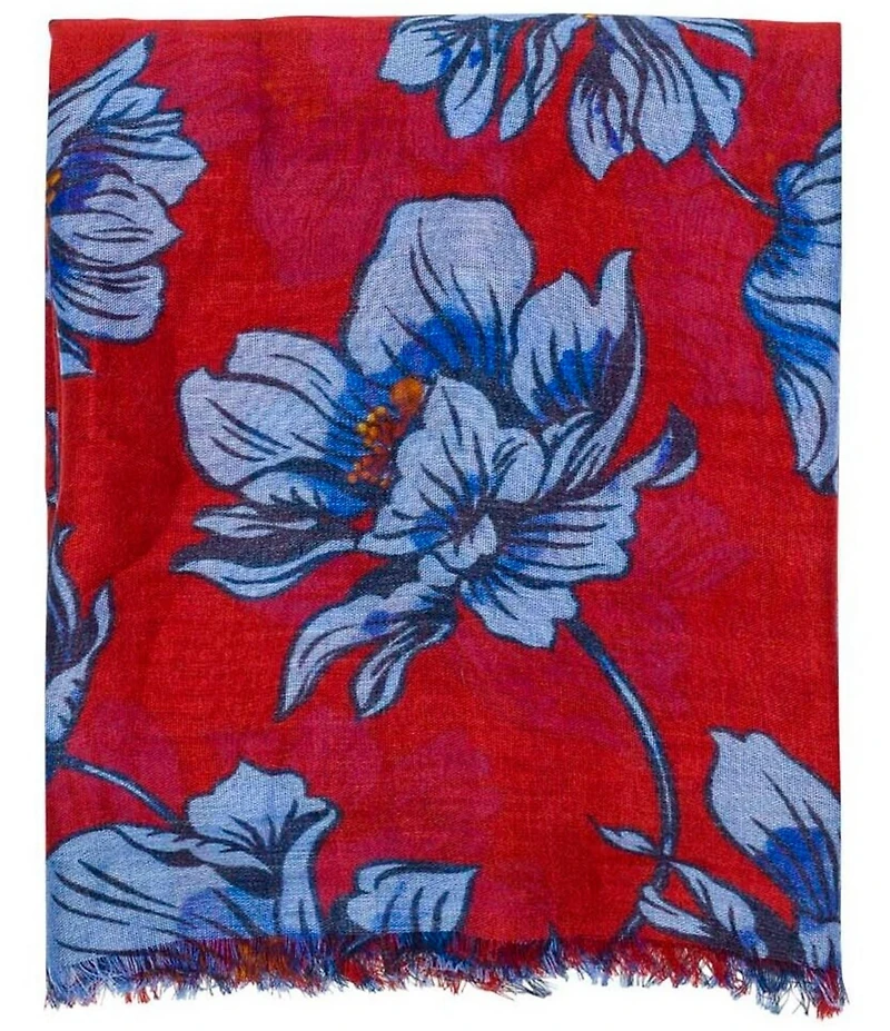 Patricia Nash Grecian Rose Print Sheer Scarf