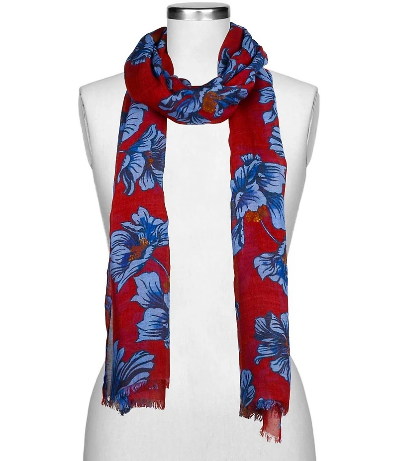 Patricia Nash Grecian Rose Print Sheer Scarf
