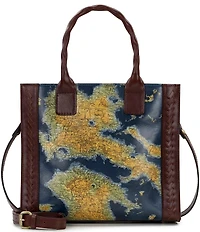 Patricia Nash Curry Greek Map Print Tote Bag