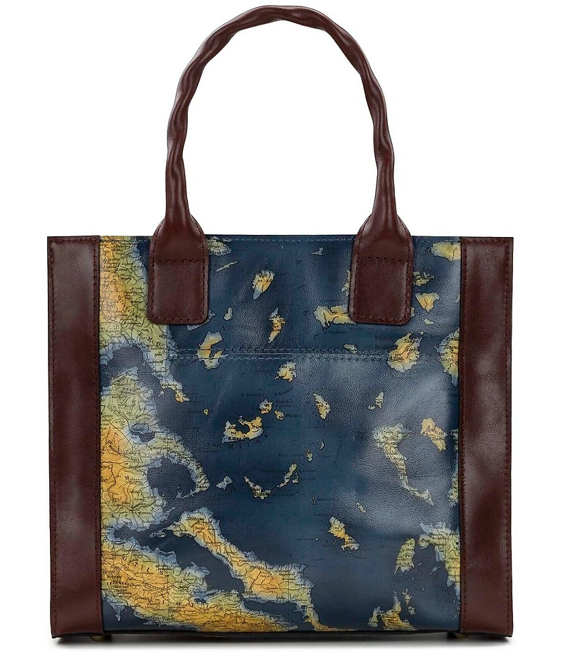 Patricia Nash Curry Greek Map Print Tote Bag