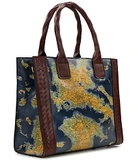 Patricia Nash Curry Greek Map Print Tote Bag