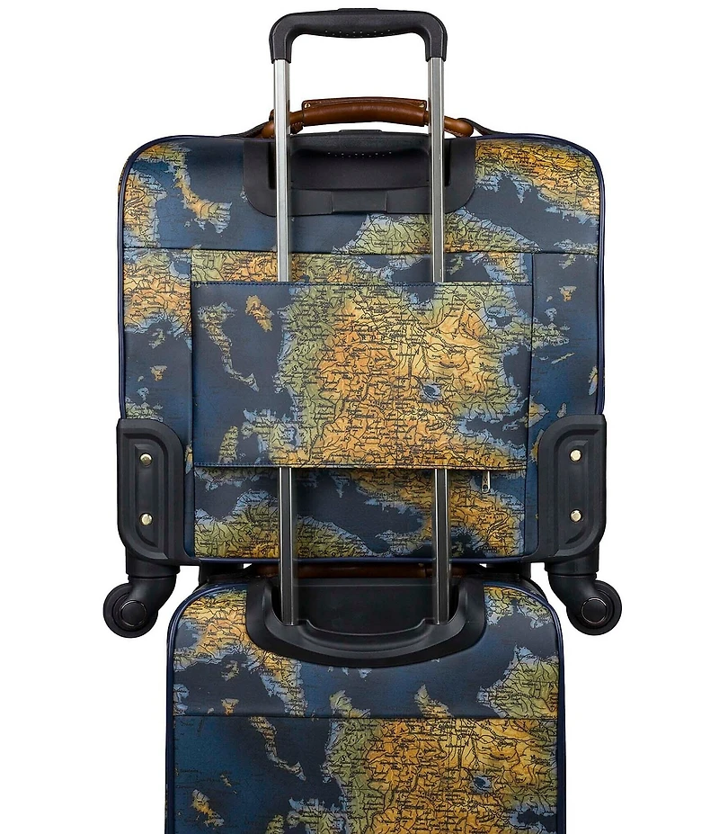 Patricia Nash Greek Map Velino Coated Linen Canvas Trolley