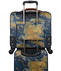 Patricia Nash Greek Map Velino Coated Linen Canvas Trolley