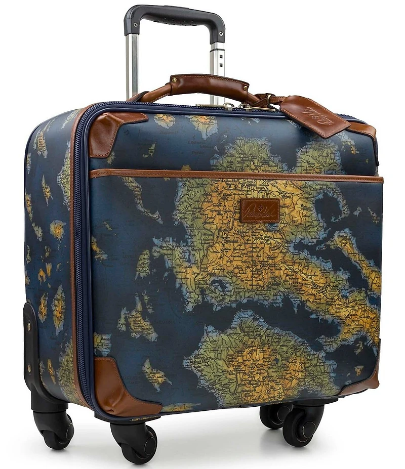 Patricia Nash Greek Map Velino Coated Linen Canvas Trolley