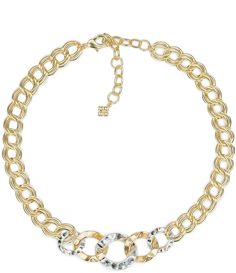 Patricia Nash Hammered Link Chain Necklace