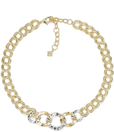 Patricia Nash Hammered Link Chain Necklace