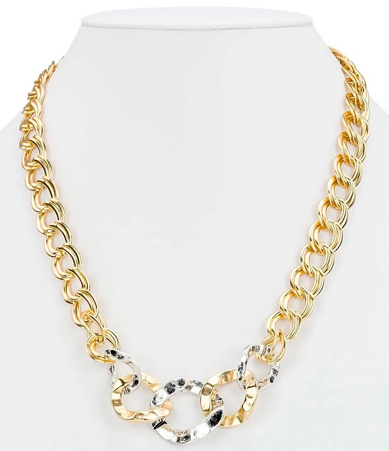 Patricia Nash Hammered Link Chain Necklace