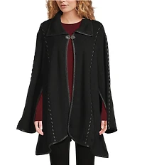 Patricia Nash Hand Laced Button Cape