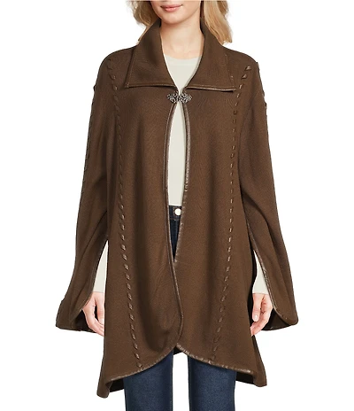 Patricia Nash Hand Laced Button Cape