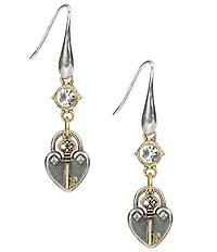 Patricia Nash Heart Key Drop Earrings