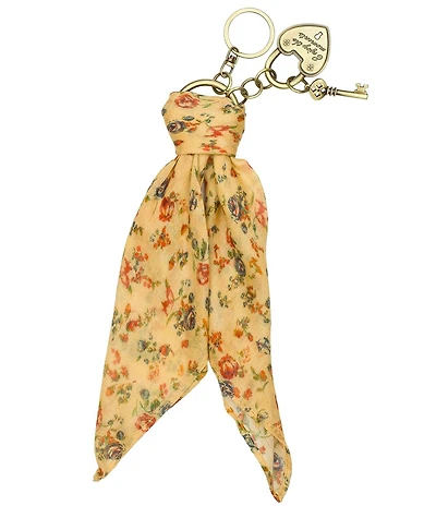 Patricia Nash Heart Lock Mini Scarf Keychain