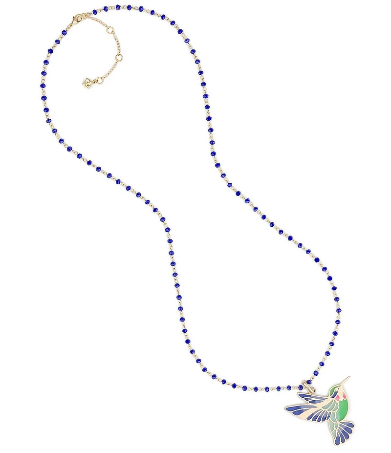 Patricia Nash Hummingbird Long Pendant Necklace